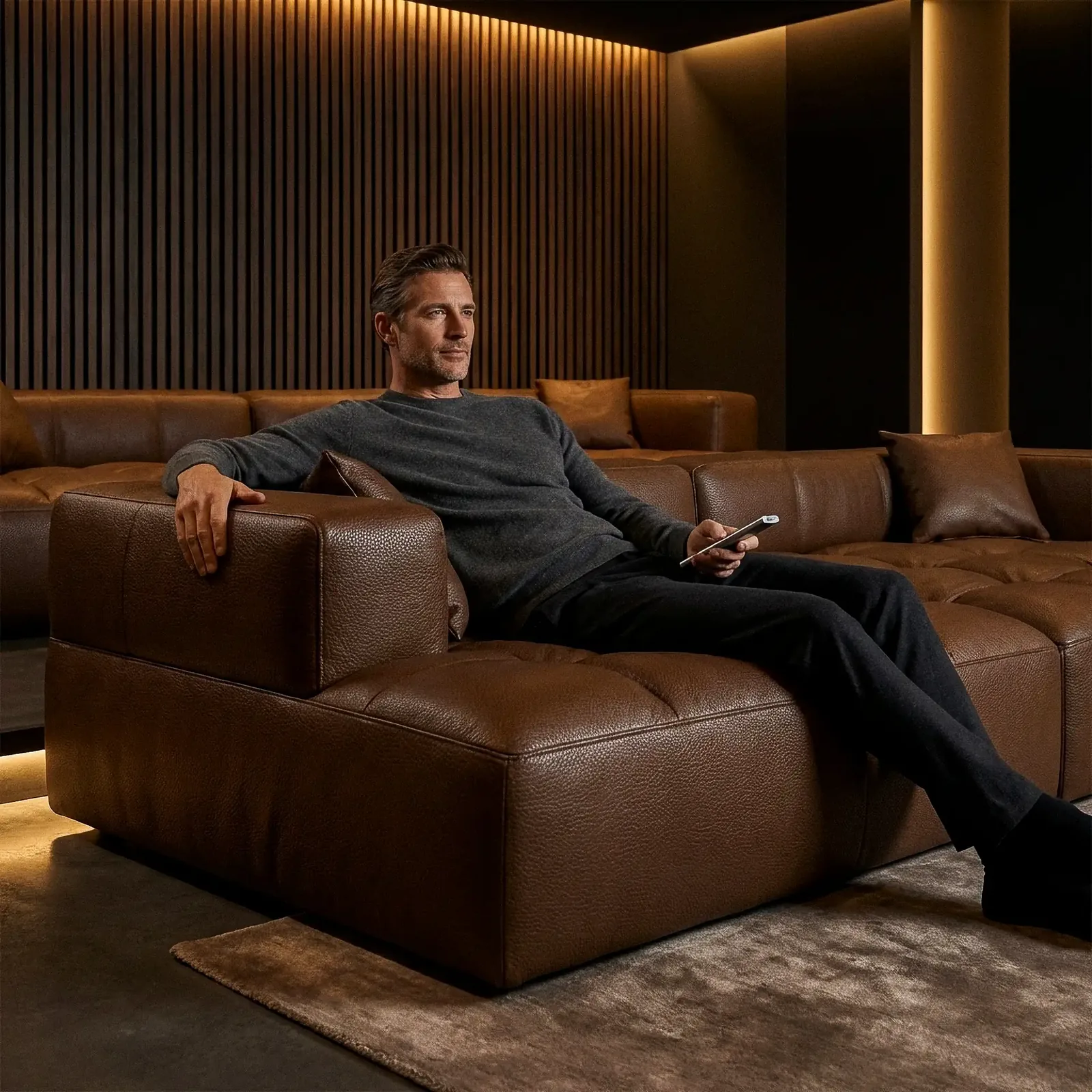 CinemaTech seating on display in the Westchester AV showroom in Armonk